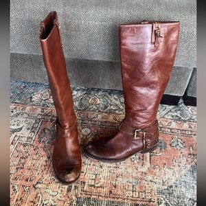 Vince Camuto Brown Leather Riding Boots
